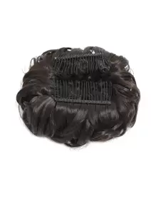 Claw Clip Messy Bun Hair Piece Wavy Curly Hair Bun Clip In Claw Chignon Ponytail Hairpieces Synthetic Tousled Updo Hair Extensions Scrunchie Hairpiece For Women