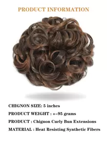 爪夾凌亂髮髻髮片波浪捲髮髮髻夾爪髮髻馬尾假髮合成凌亂高髻接髮女式髮圈假髮 - 彩色 - 查看 3