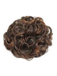 爪夾凌亂髮髻髮片波浪捲髮髮髻夾爪髮髻馬尾假髮合成凌亂高髻接髮女式髮圈假髮 - 彩色 - 查看 4