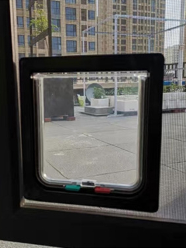 1pc Dog Cat Flap Door with 4 Way Security Lock Flap Door for Dog Cats