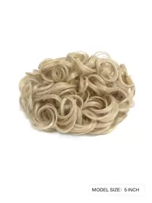 Claw Clip Messy Bun Hair Piece Wavy Curly Hair Bun Clip In Claw Chignon Ponytail Hairpieces Synthetic Tousled Updo Hair Extensions Scrunchie Hairpiece For Women - Multicolor - View 2