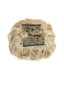 Claw Clip Messy Bun Hair Piece Wavy Curly Hair Bun Clip In Claw Chignon Ponytail Hairpieces Synthetic Tousled Updo Hair Extensions Scrunchie Hairpiece For Women - Multicolor - View 5