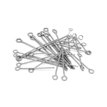 100入組16mm-50mm可選擇不銹鋼眼睛頭針首飾配件耳環串珠