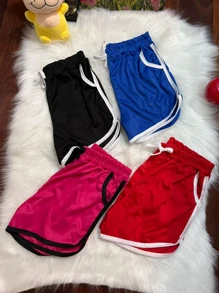 Short casual feminina conjunto de 4 peças - Multicolorido - Visão 3