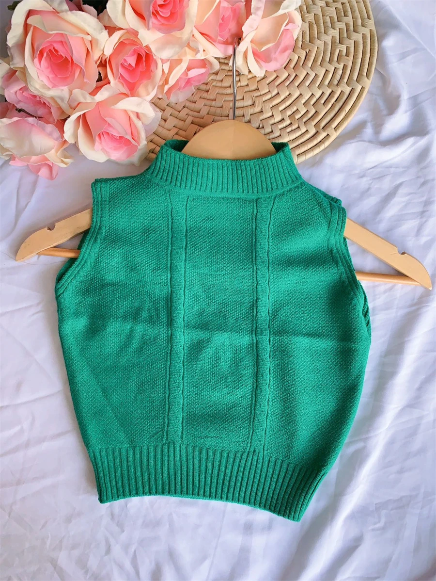 cropped modal liso - Verde - Visão 1