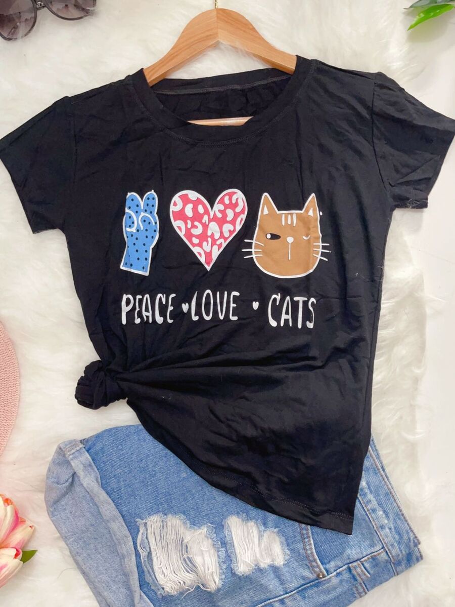 Women T-Shirts - 黑色 - 查看 1