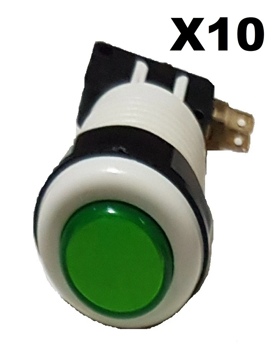 10 Translucent Arcade Buttons With Microswitch For Video Game Machines ...