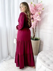 Women Dresses - Gỗ đỏ - Xem 2