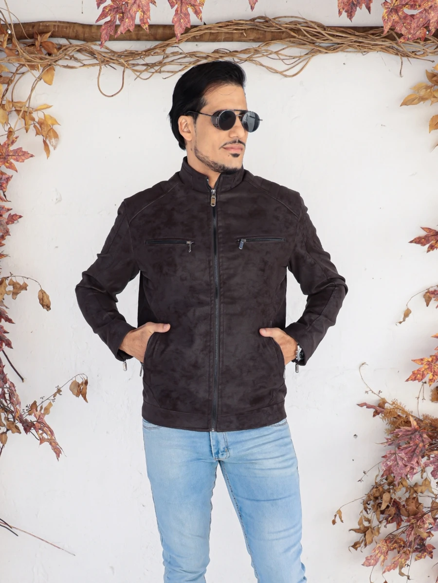 Men Jackets & Coats - Rust Brown - View 1