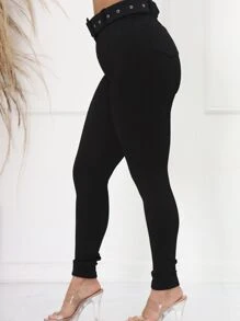 Women Pants - 黑色 - 查看 5