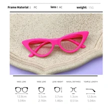 新款时尚眼镜猫眼儿童韩版旅行男女童专用 - 粉色 - 查看 3