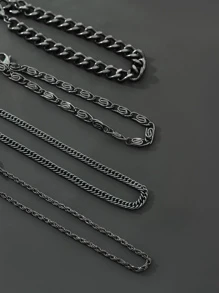 4pcs/Set Unisex Stainless Steel Minimalist Bracelet, Vacation Style Beach Hand Jewelry