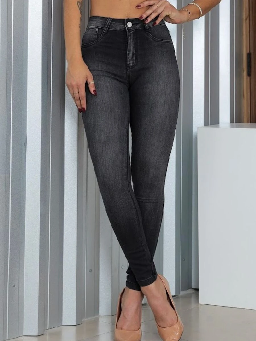 Women Jeans - 深灰色 - 查看 1