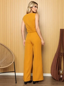 Women Two-piece Outfits - 黃色 - 查看 2