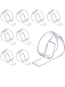 10 cái/bộ Kẹp Khăn Trải Bàn Bằng Nhựa Trong Suốt Cho Váy Khăn Trải Bàn Tiệc - Nhiều màu - Xem 6
