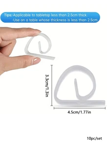 10 cái/bộ Kẹp Khăn Trải Bàn Bằng Nhựa Trong Suốt Cho Váy Khăn Trải Bàn Tiệc - Nhiều màu - Xem 7