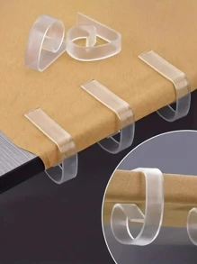 10 cái/bộ Kẹp Khăn Trải Bàn Bằng Nhựa Trong Suốt Cho Váy Khăn Trải Bàn Tiệc - Nhiều màu - Xem 2