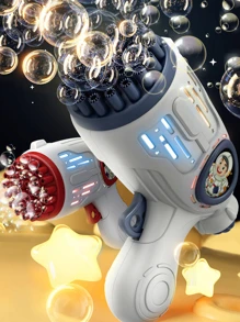 1個卡通太空人泡泡槍,電動玩具泡泡槍,適合作為兒童禮物