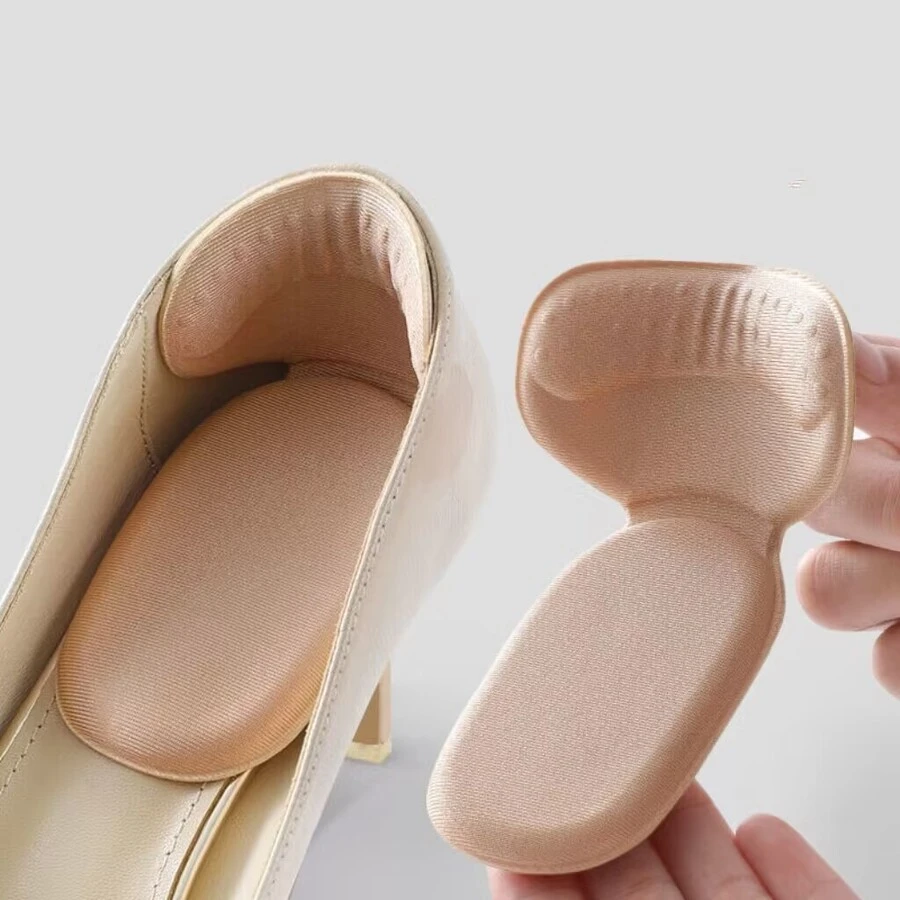Miếng dán gót dày hình chữ T đế giày để giảm kích thước, nửa miếng đệm chống trơn trượt và mài mòn - Màu be - Xem 1