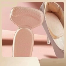 Miếng dán gót dày hình chữ T đế giày để giảm kích thước, nửa miếng đệm chống trơn trượt và mài mòn - Màu be - Xem 3