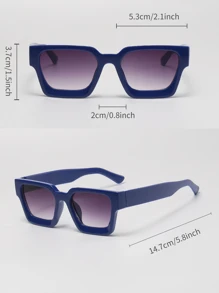 2pairs Men Square Frame Fashion Glasses Casual - Multicolor - View 3