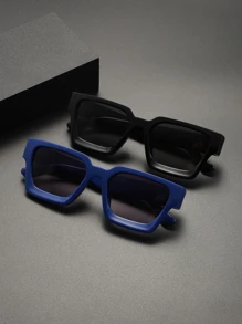 2pairs Men Square Frame Fashion Glasses Casual - Multicolor - View 2