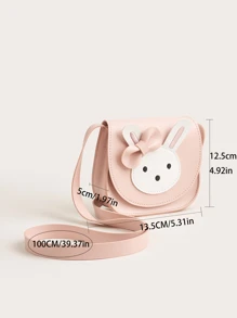 1pc Girls' Cute Mini Rabbit Design Shoulder Crossbody Bag, Suitable For Daily Outfit Matching - Pink - View 7