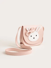 1pc Girls' Cute Mini Rabbit Design Shoulder Crossbody Bag, Suitable For Daily Outfit Matching - Pink - View 6
