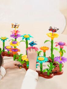 1套兒童拼裝積木玩具，大型花園主題拼圖禮物