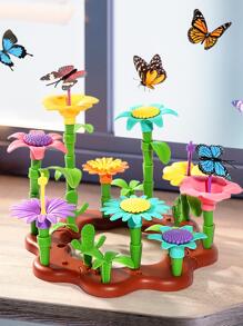 1套兒童拼裝積木玩具，大型花園主題拼圖禮物