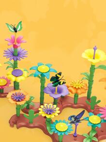 1套兒童拼裝積木玩具，大型花園主題拼圖禮物