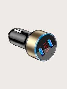 Cargador de coche puerto doble pantalla digital - Café integral - Ver 2