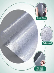 1卷磨砂窗戶隱私膜：水晶玻璃膜，無膠靜電膜，防紫外線窗戶貼膜，家庭辦公室單向視覺阻擋 - 白色 - 查看 7