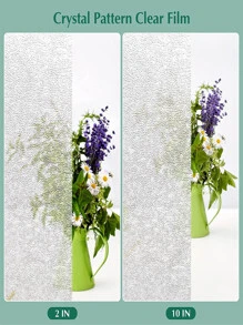 1卷磨砂窗戶隱私膜：水晶玻璃膜，無膠靜電膜，防紫外線窗戶貼膜，家庭辦公室單向視覺阻擋 - 白色 - 查看 8