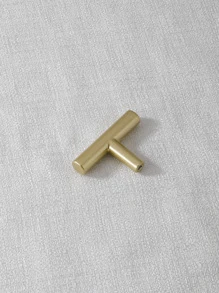 1入組鋁合金櫥櫃拉,現代金色抽屜把手 - 金色 - 查看 2