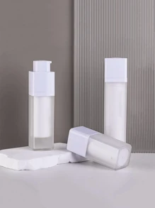 1pc Plastic Portioning Bottle, Modern White Storage Bottle For Outdoor Travel - White - View 3