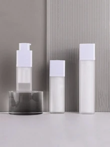 1pc Plastic Portioning Bottle, Modern White Storage Bottle For Outdoor Travel - White - View 11