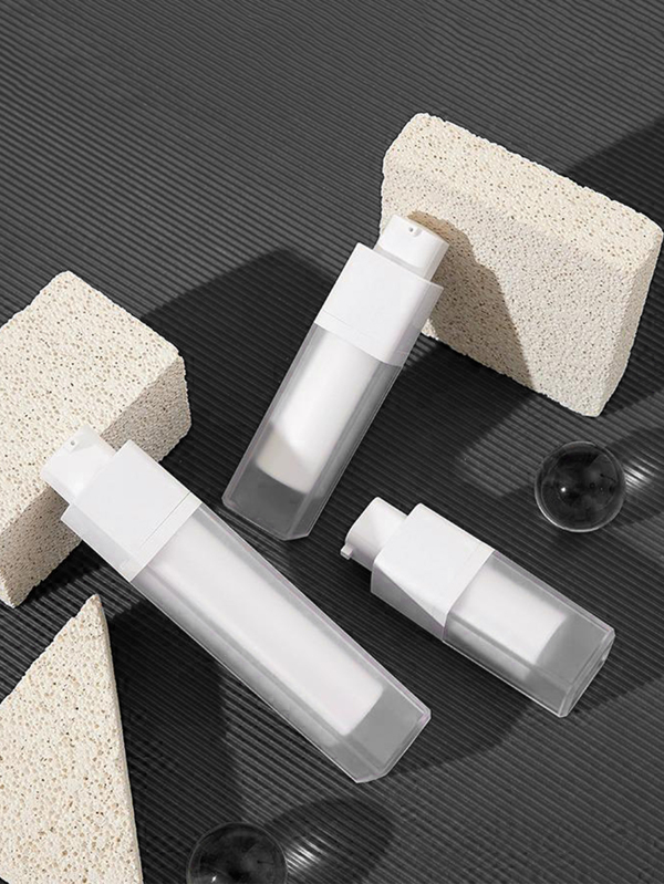 1入組塑料分裝瓶，適合戶外旅行現代白色儲物瓶