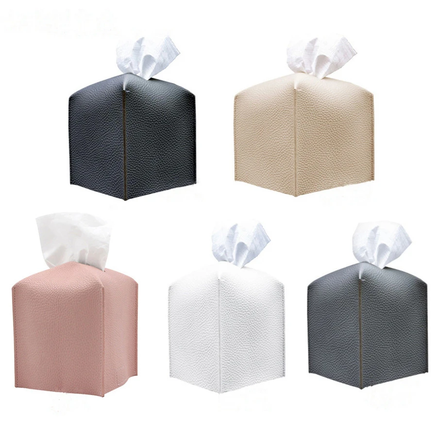 1pc Square Tissue Box, New PU Leather Tissue Holder For Home, Office, Car, Restaurant, Hotel Decoration, Home Stuff, Table, Home Decorations, Home Organization And Storage, Room Decor, Room Decor Bedroom, Kitchen Accessories, Kitchen Tools, Organizer Kitchen, Travel, Holiday,Tissue Box Holder,Napkin Holder,Festival Family Gathering,Kitchen Dining Table DecorFor Home Kitchen Bedroom Living Room Dining Room, Home Decoration Accessories, Decorative Box,Women Wedding Gift,Summer Travel Holiday Festival Must-Have