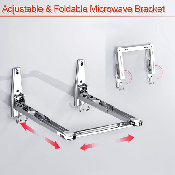 Microwave Bracket Wall Mount, Stainless Steel Microwave Oven Stand