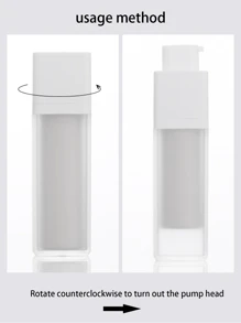 1 Vuông Trong Suốt Du Lịch Báo Chí Bình Bơm Cho Kem Dưỡng Da Di Động Chai Nhựa Hút Chân Không - Trong sáng - Xem 4