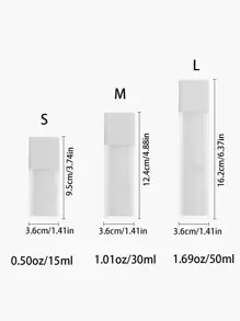 1 Vuông Trong Suốt Du Lịch Báo Chí Bình Bơm Cho Kem Dưỡng Da Di Động Chai Nhựa Hút Chân Không - Trong sáng - Xem 8