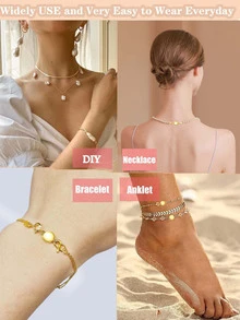 Round Magnetic Jewelry Necklace Clasp With Extender Chain For Jewelry Making - Silver - View 5