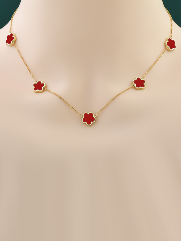 1 pièce Collier pendentif fleur pentagramme à la mode, convient pour cadeau de femme, Saint Valentin, mère, mère, fête des mères, cadeau
