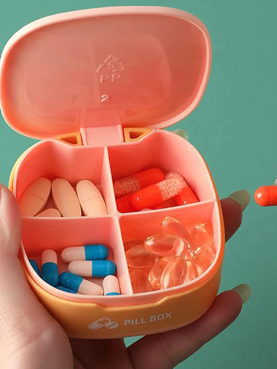 1 Mini Di Động 7 Ngày Sáng/Trưa/Đêm Chống Ẩm Cói Hộp Đựng Thuốc Cho Quản Lý Thuốc - Màu xanh lam - Xem 1