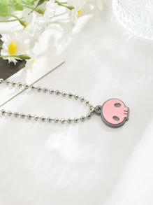Vòng cổ mặt dây chuyền đầu lâu - Bạc - Xem 3