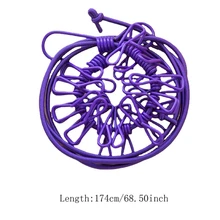 1pc Multifunction Plastic Wind Proof Clothes Drying Rope - Purple - View 4