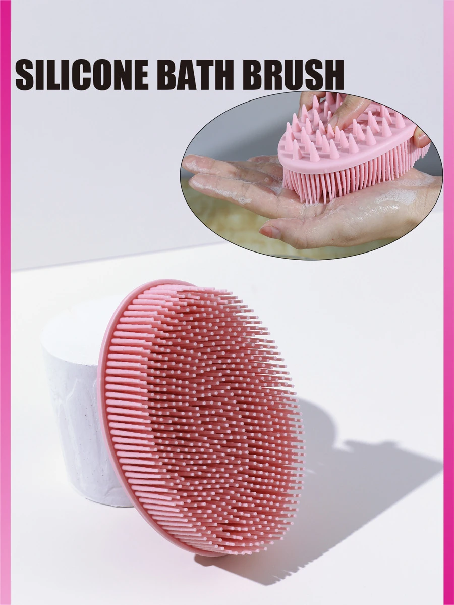 1 chiếc cọ tắm silicon màu hồng, tẩy tế bào chết toàn thân, tẩy tế bào chết, Bath And Body Works, vòi hoa sen, phòng khách, phòng ngủ, phòng tắm, trang trí nhà cửa, đồ dùng du lịch, đám cưới, tiệc tùng, sinh nhật, quà tặng cho nam giới, bố mẹ, bạn bè, năm mới, phụ kiện, quà tặng vui nhộn - Hồng - Xem 1