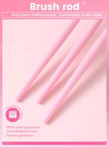 7PCS Eye Pink Stick Mascara Brush Is Suitable For Eyebrow And Eyelash Extender, Which Can Be Used Repeatedly, Eyebrow Brush, Eyeshadow Brush, Brush - Multicolor - View 5