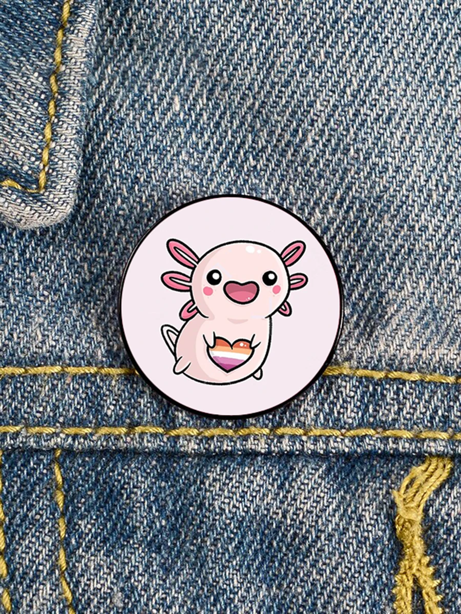 1 pieza Broche encantadora caricatura ajolote